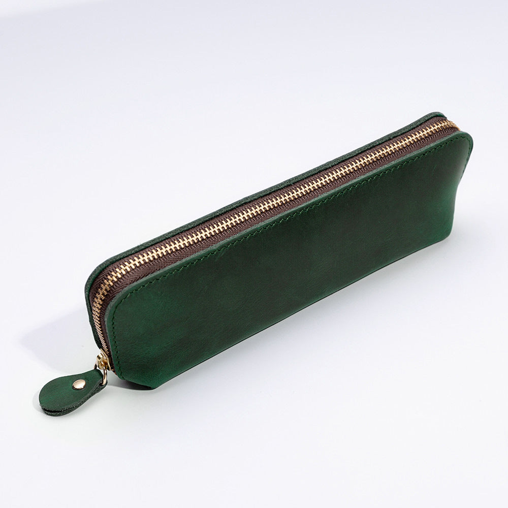 Wholesale Retro Fashion Genuine Leather Creative Pencil Case
